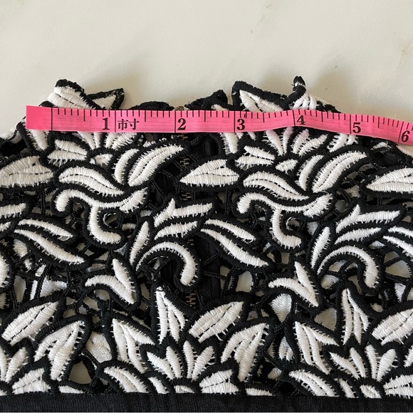 Topshop Floral Embroidered Black/ White Mini Dress - Picture 9 of 16
